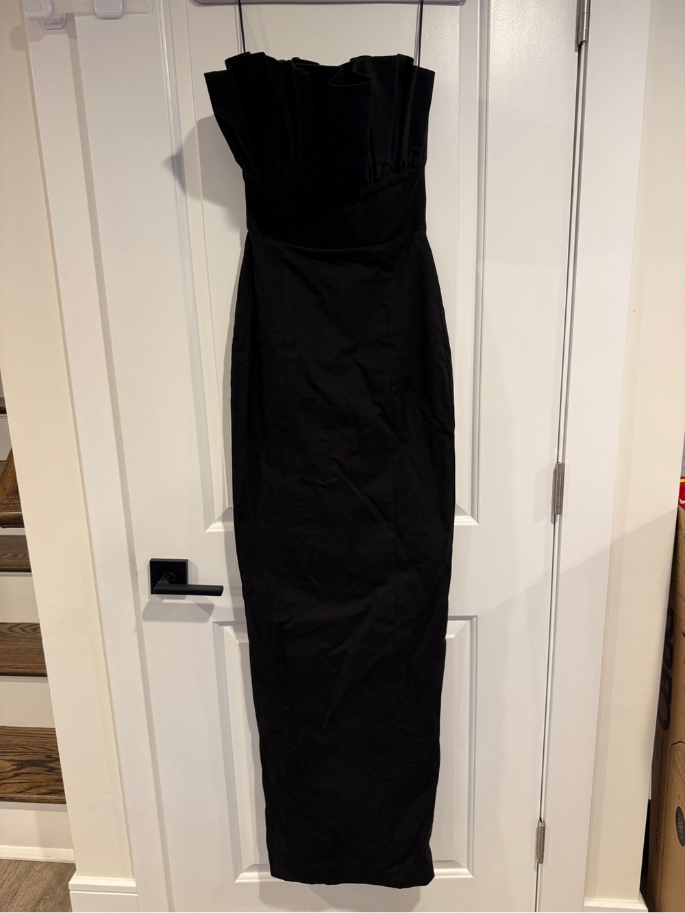 SAU LEE Noah Black Gown Women's Size 2 NWT Strapless Maxi Formal Black Tie - Picture 3 of 11